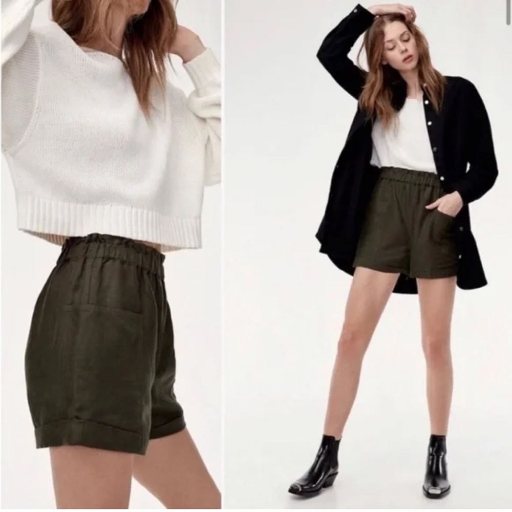 C11 Aritzia Wilfred Black Free Harulia High Waisted Short